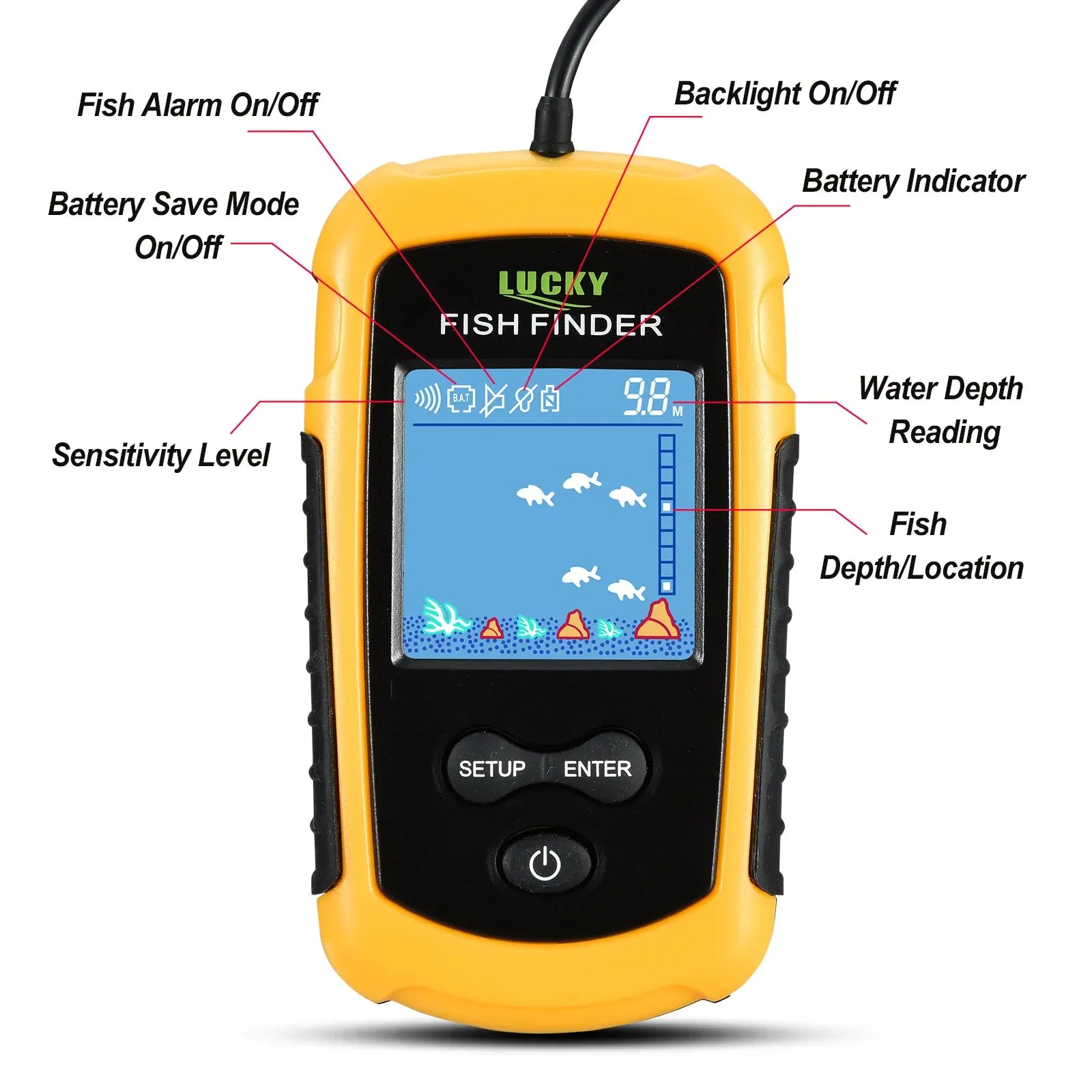 100M Portable Sonar Fish Finders