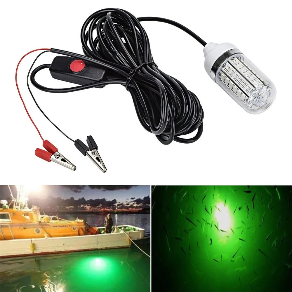 12V Fishing Light 108pcs 2835 LED Underwater Fishing Light Lures Fish Finder Lamp Attracts Prawns Squid Krill (4 Colors )