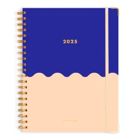 2025 A4 Academic Vertical Planner - Cobalt Ripple