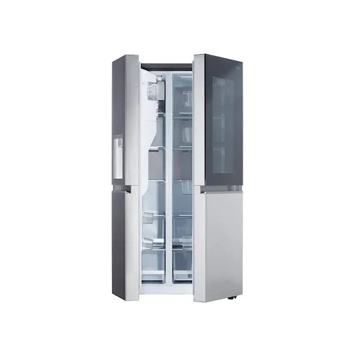 220 Volts LG 27 cu.ft. Side by Side Refrigerator Pearl White w/Dispenser and Food InstaView Window GR-X267SQCS