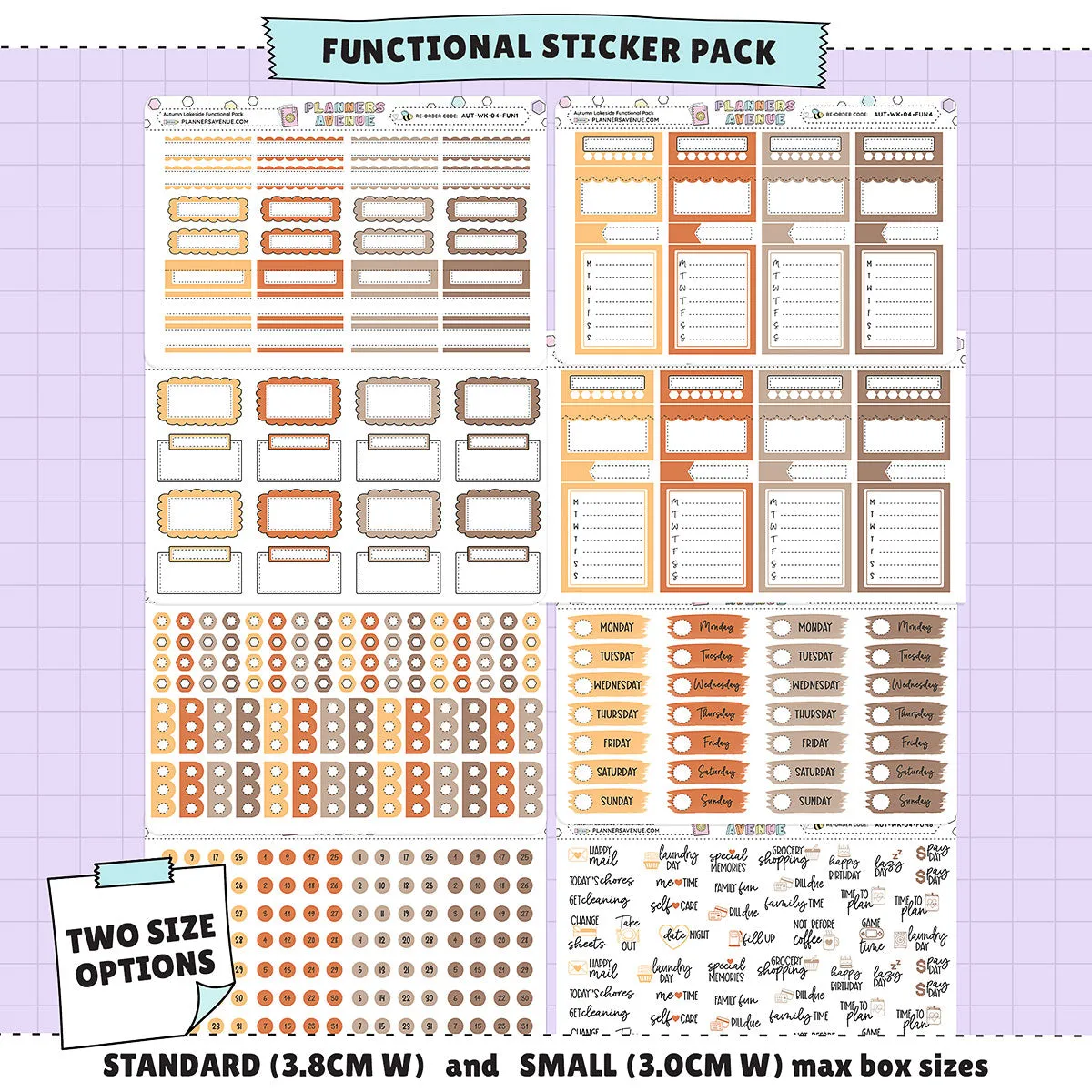 Autumn Lake Functional Sticker Kit