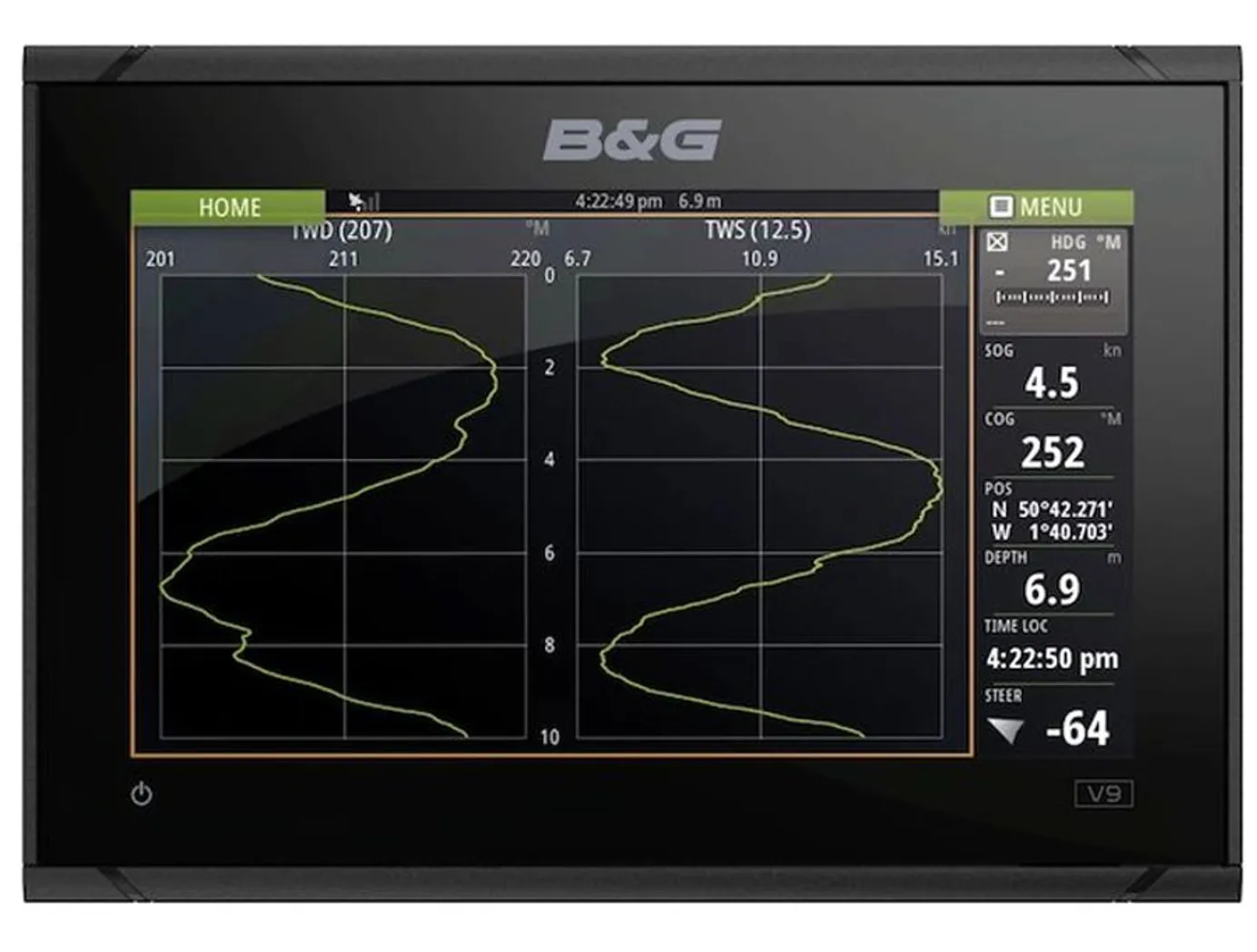 B&G Vulcan 9" Chartplotter with Global Basemap