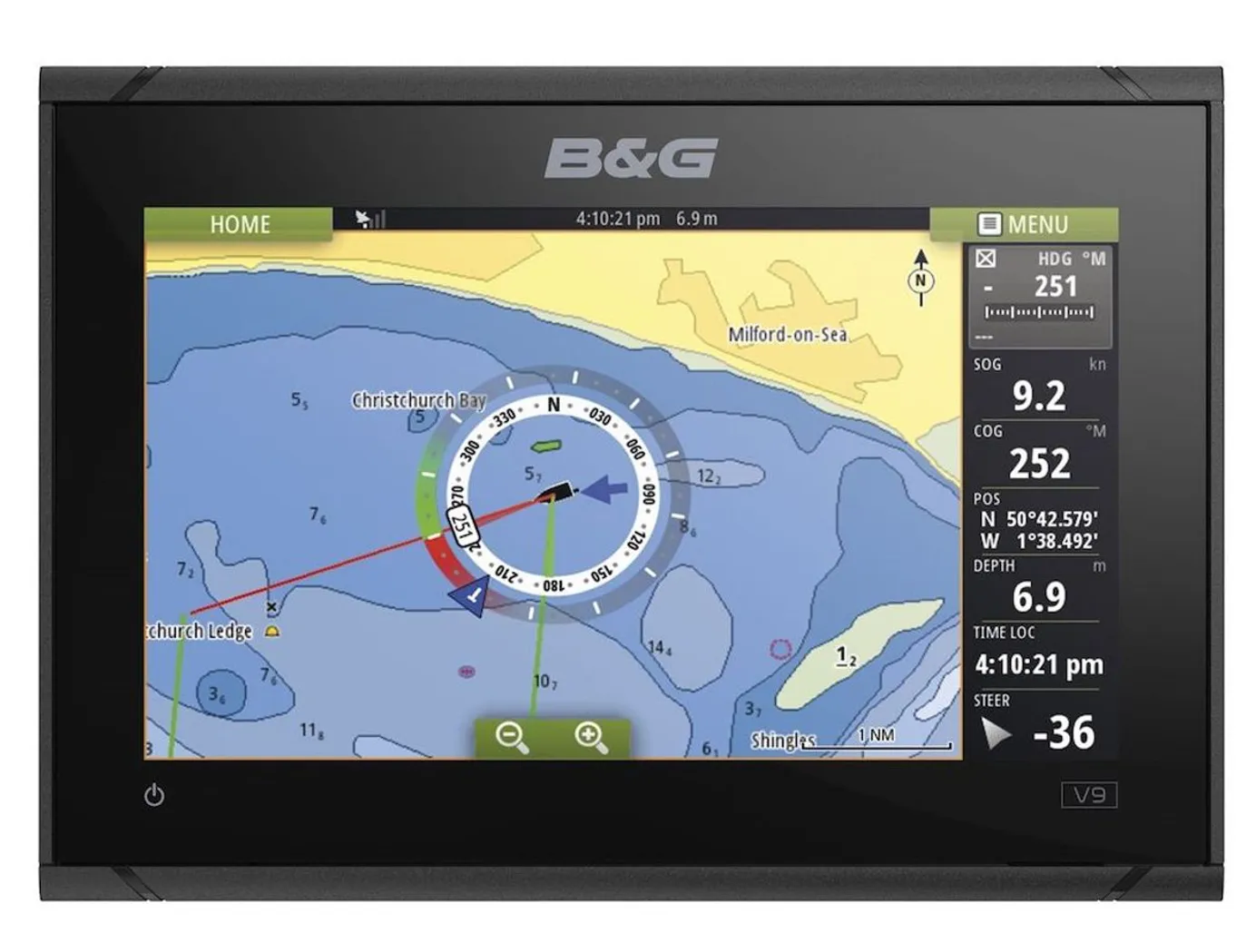 B&G Vulcan 9" Chartplotter with Global Basemap