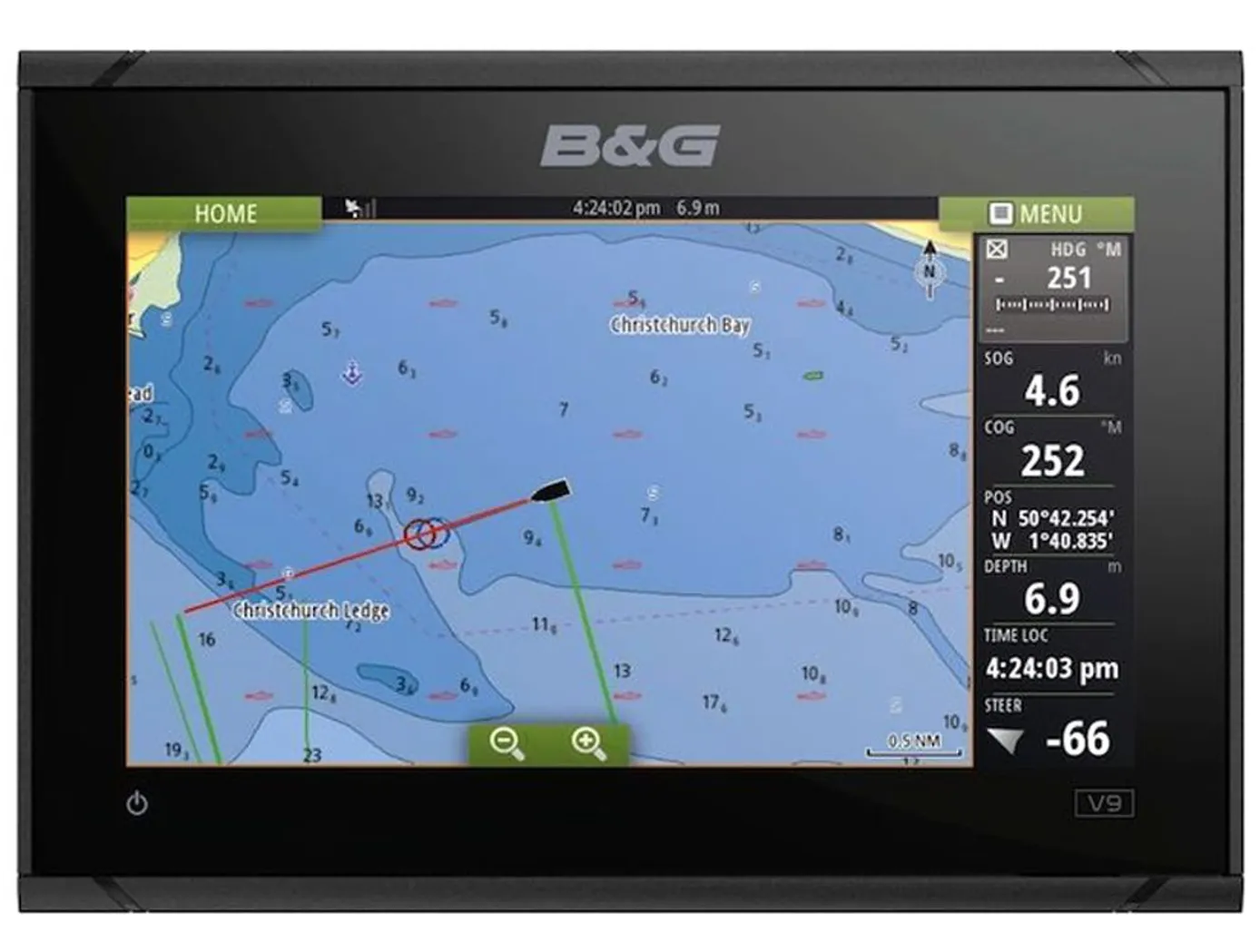 B&G Vulcan 9" Chartplotter with Global Basemap