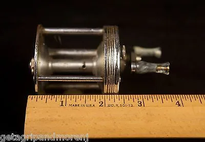 BELMONT FISHING 1939 Casting Reel Engraved 3123600 Stainless Steel Great Cdn!