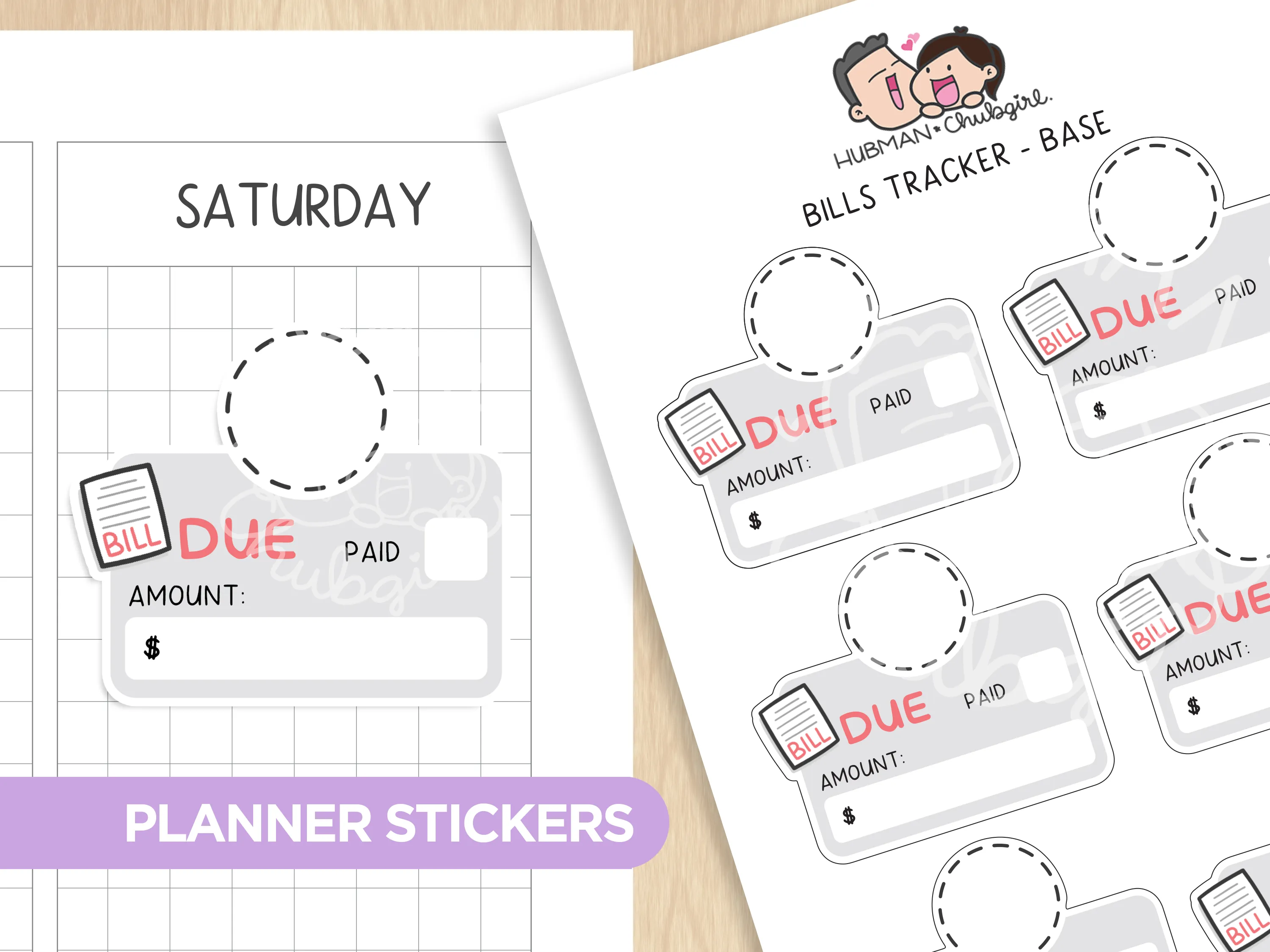 Bills Tracker - Base Planner Stickers