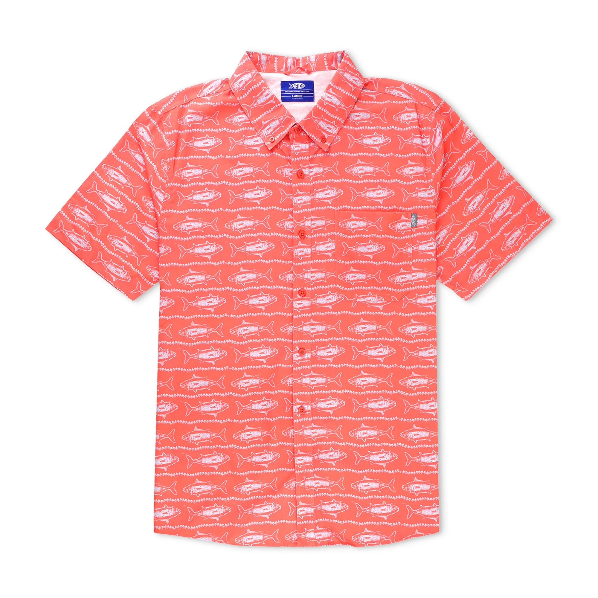 Boatbar SS Button Down Shirt | Soft Coral