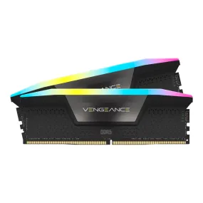 CORSAIR Vengeance RGB RAM, 96 GB DDR5 (2x48 GB), 5200 MHz, CL38, CMH96GX5M2B5200C38, black