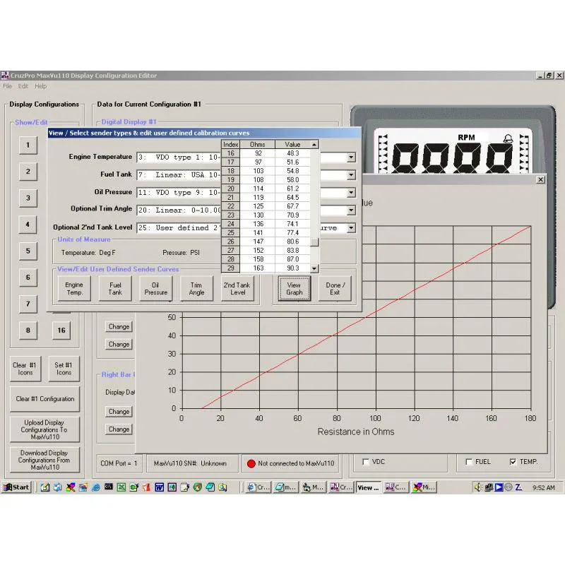 CruzPro MaxVu110 User Configurable Multi-Function Instrument