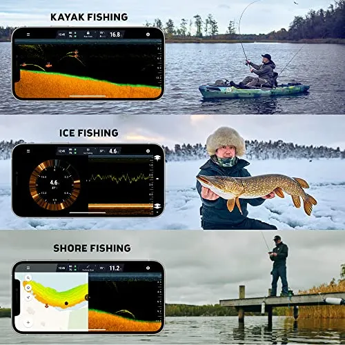 Deeper PRO  Smart Sonar Castable and Portable WiFi Fish Finder with Gps for Kayaks and Boats on Shore Ice Fishing Fish Finder