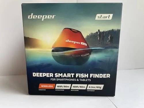 Deeper START Smart Fish Finder - Portable Fish Finder and Depth Finder For Recreational Fishing From Dock, Shore Or Bank | Castable Deeper Fish Finder with FREE User Friendly App | Phone Compatible