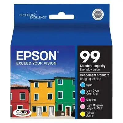 Epson 99 Color Combo 5pk Ink Cartridges - Cyan,Light Cyan,Magenta,Light Magenta,Yellow (T099920-CP)