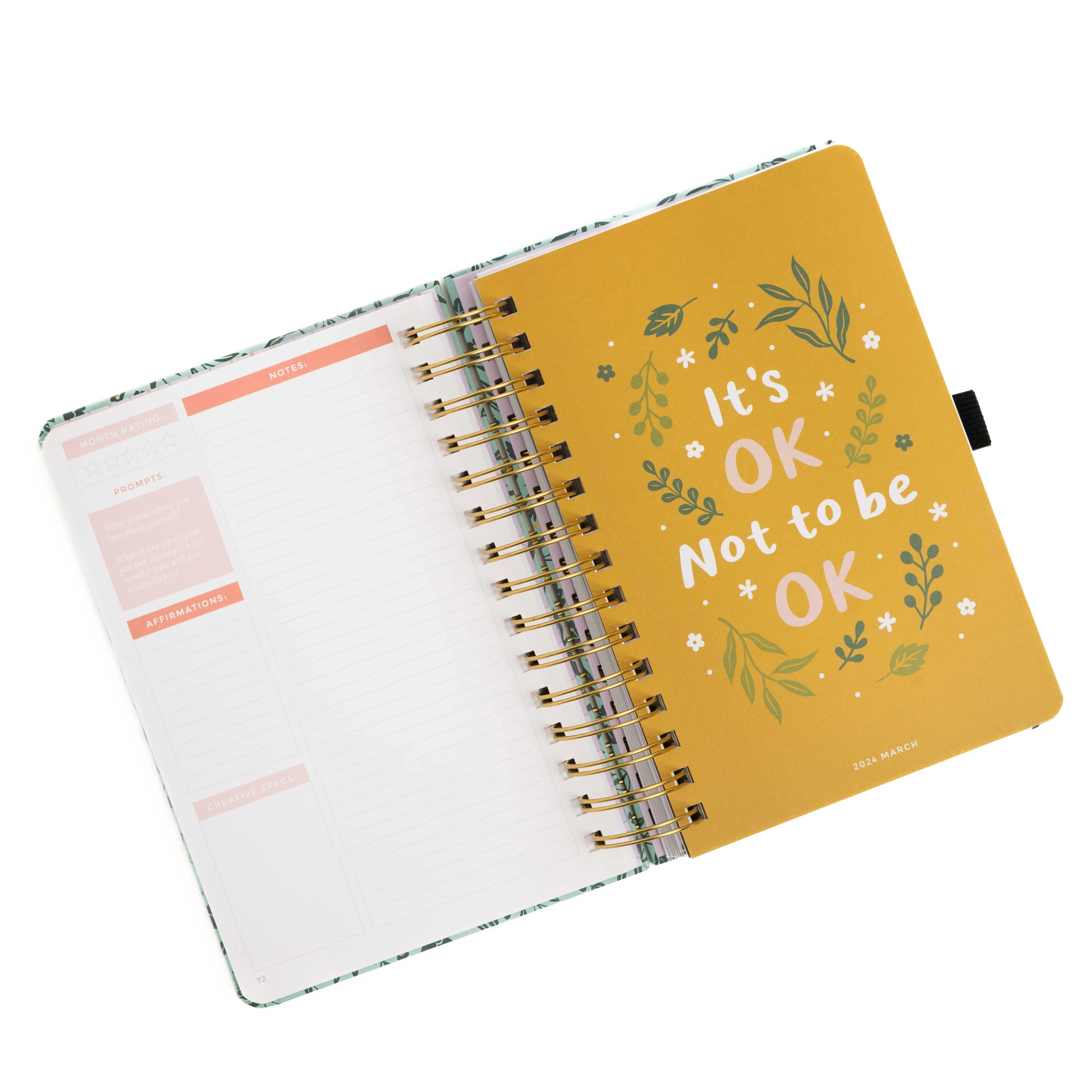 Floral Wellness Dated Planner