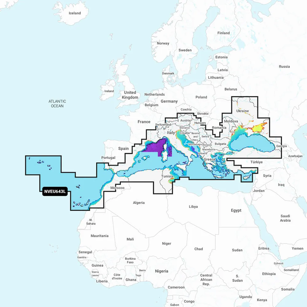 Garmin Navionics Vision  NVEU643L Mediterranean  Black Sea [010-C1272-00]