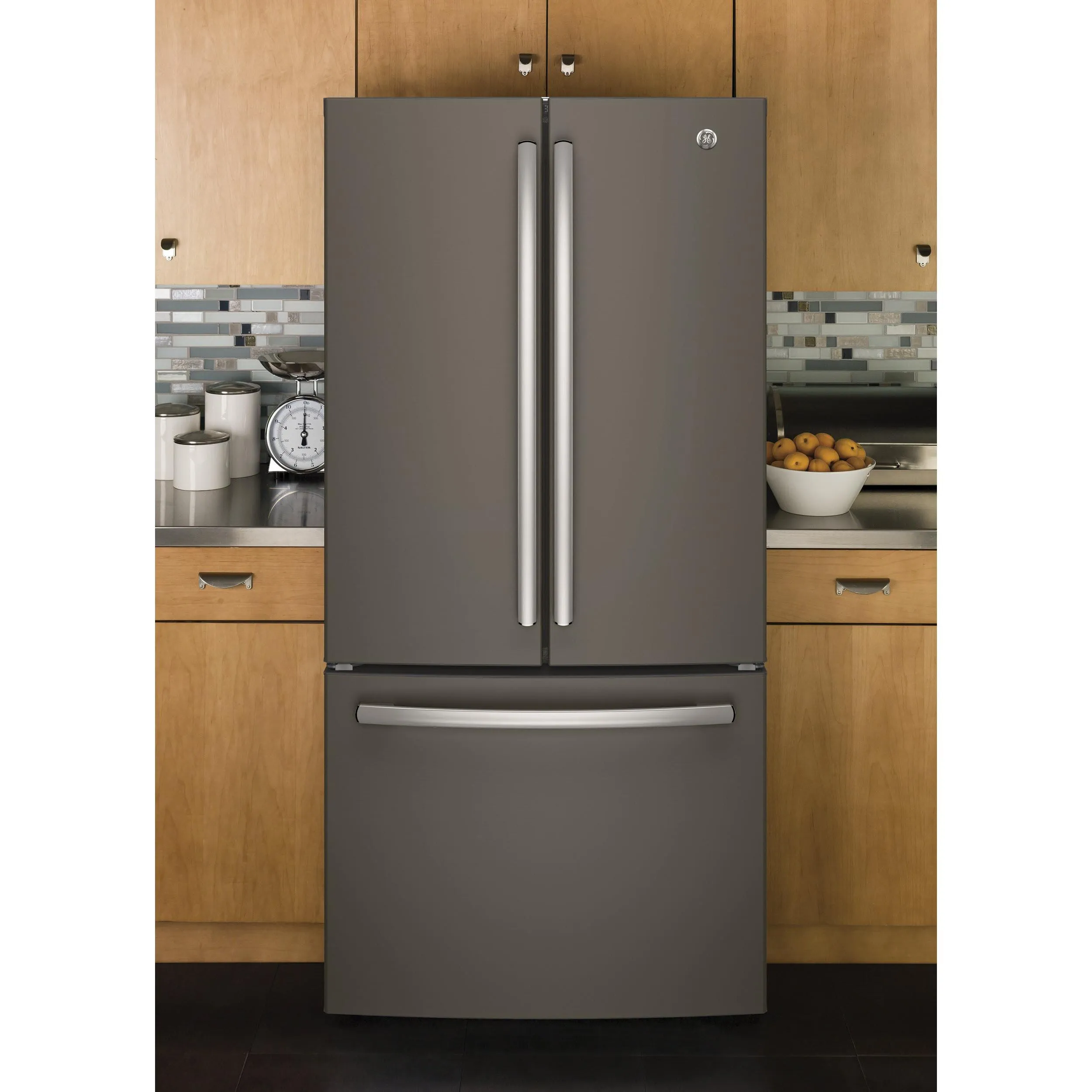 GE 33-inch, 18.6 cu. ft. Counter-Depth French-Door Refrigerator GWE19JMLES