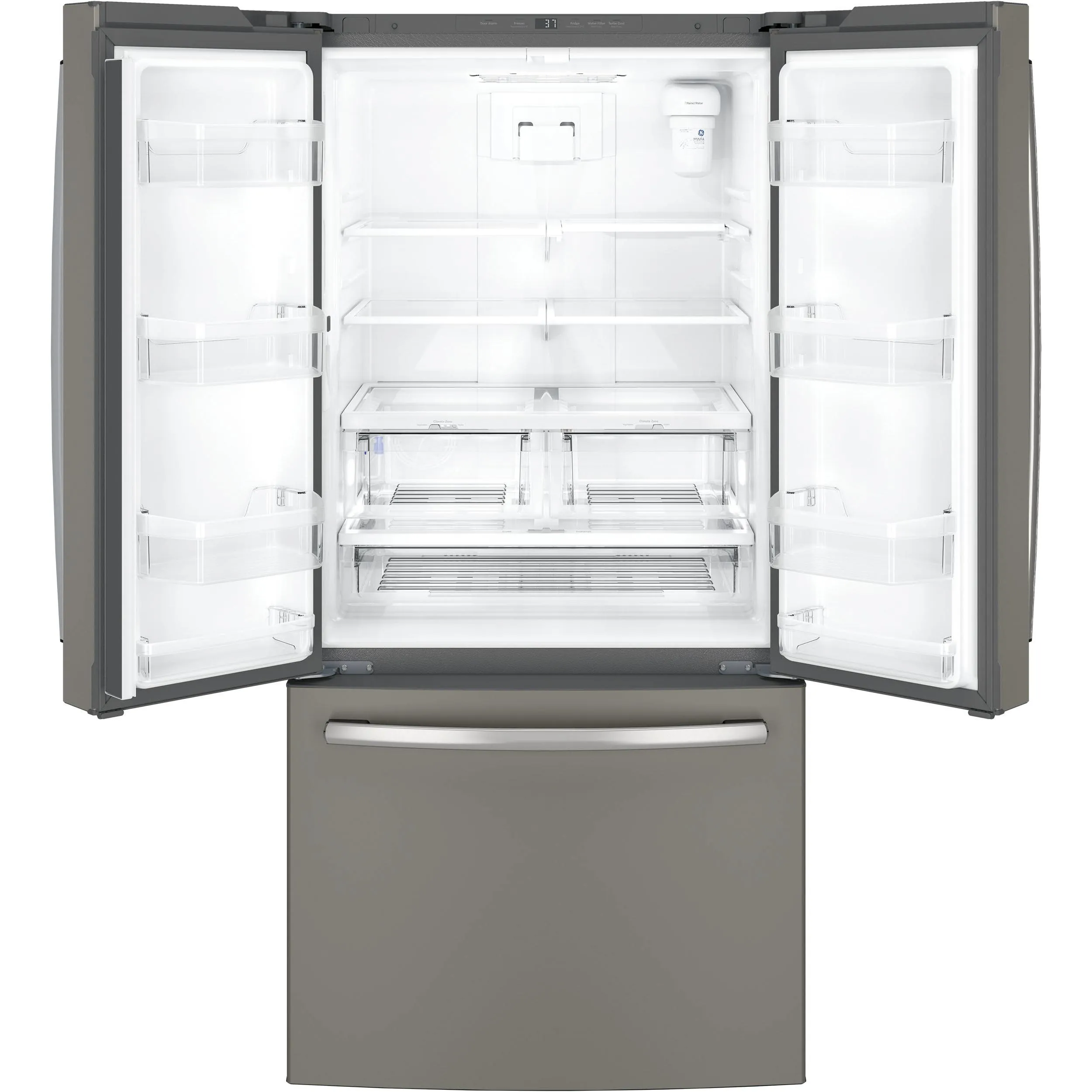 GE 33-inch, 18.6 cu. ft. Counter-Depth French-Door Refrigerator GWE19JMLES