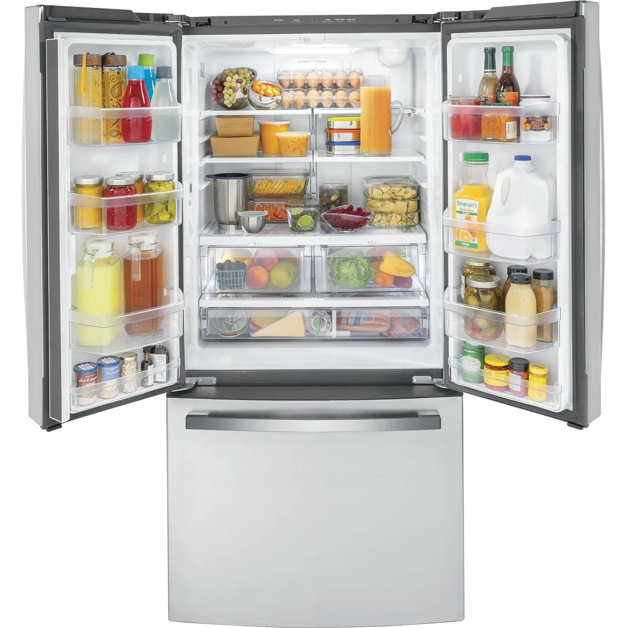 GE 33-inch, 18.6 cu. ft. Counter-Depth French-Door Refrigerator GWE19JYLFS