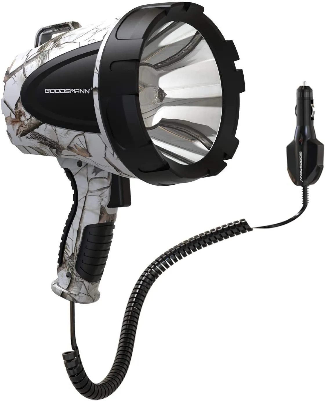 GOODSMANN Spotlight Camo Hunting Spot Lights 12 Volt Marine Spotlight Tacticpro 1500 Lumen Halogen Spotlighting 9924-H102-02