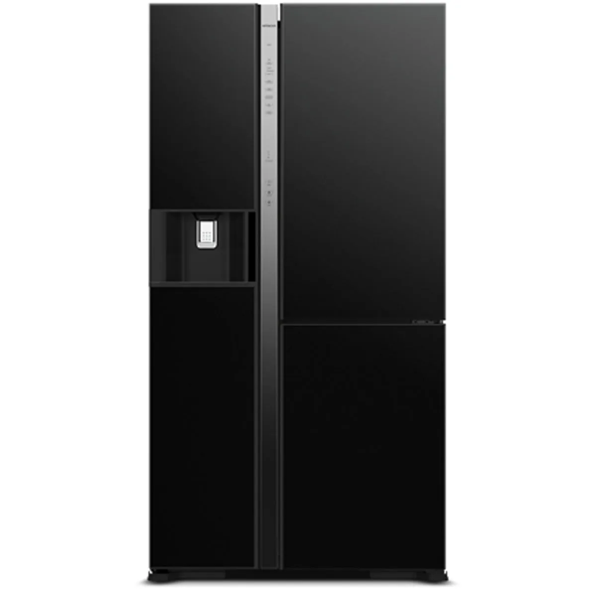 Hitachi R-MX700GVGB1 3D American Style Fridge Freezer - Glass Black - LIMITED TIME OFFER