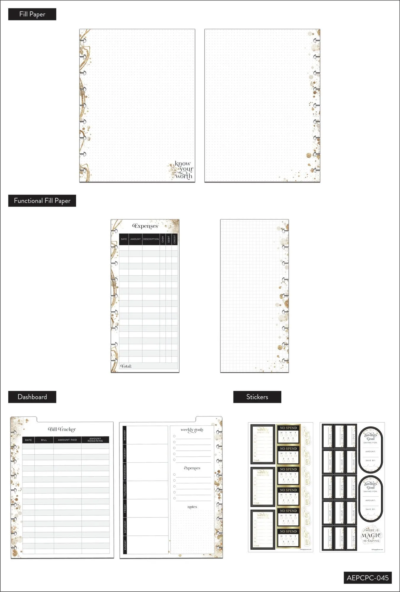 Know Your Worth Budget Classic Planner Companion