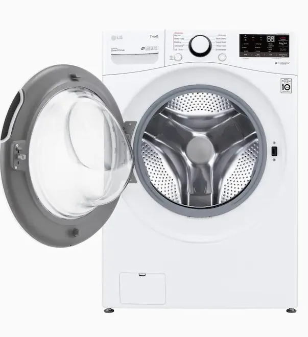 LG Smart Wi-Fi Enabled 4.5-cu ft High Efficiency Stackable Steam Cycle Front-Load Washer (White) ENERGY STAR