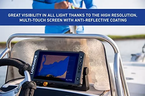 Lowrance Elite FS 7 Fish Finder with HDI Transducer, Preloaded C-MAP Contour  Charts