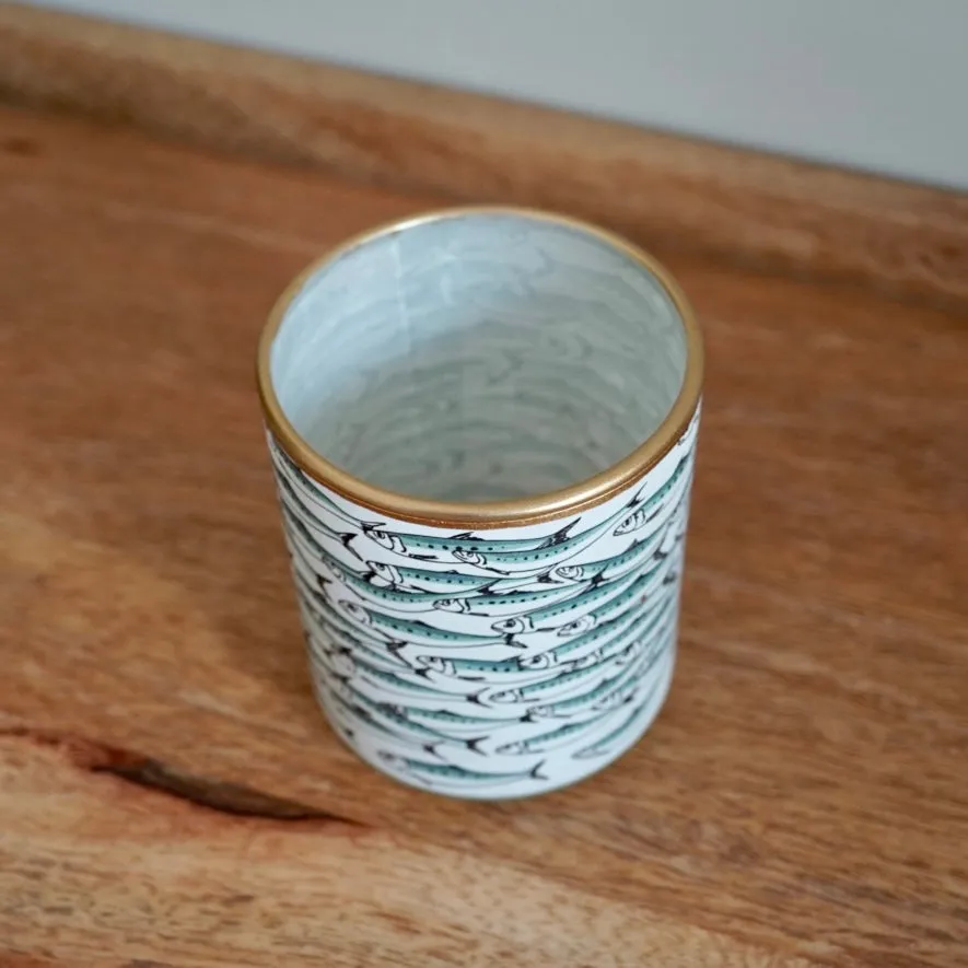 Mackerel Glass Votive