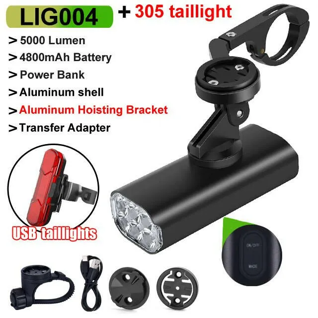 NEWBOLER 5000LM Intelligent inductio Bike Light MTB Front Lamp USB Rechargeable 6 LED 4800mAh Bicycle Light Waterproof Headlight