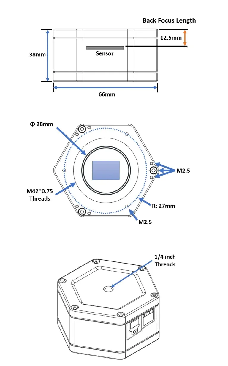 Player One Apollo-M MAX USB3.0 Mono Camera IMX432 (Apollo-M MAX)