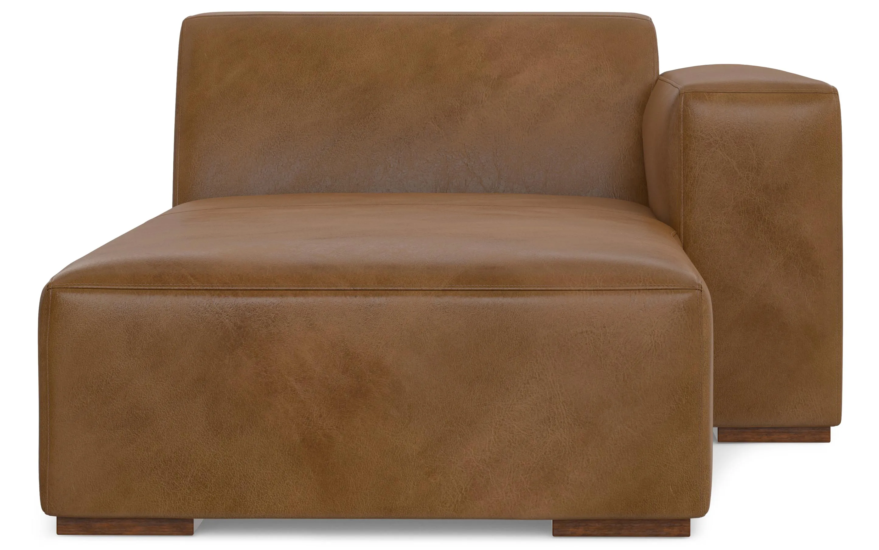 Rex Right Chaise Module in Genuine Leather