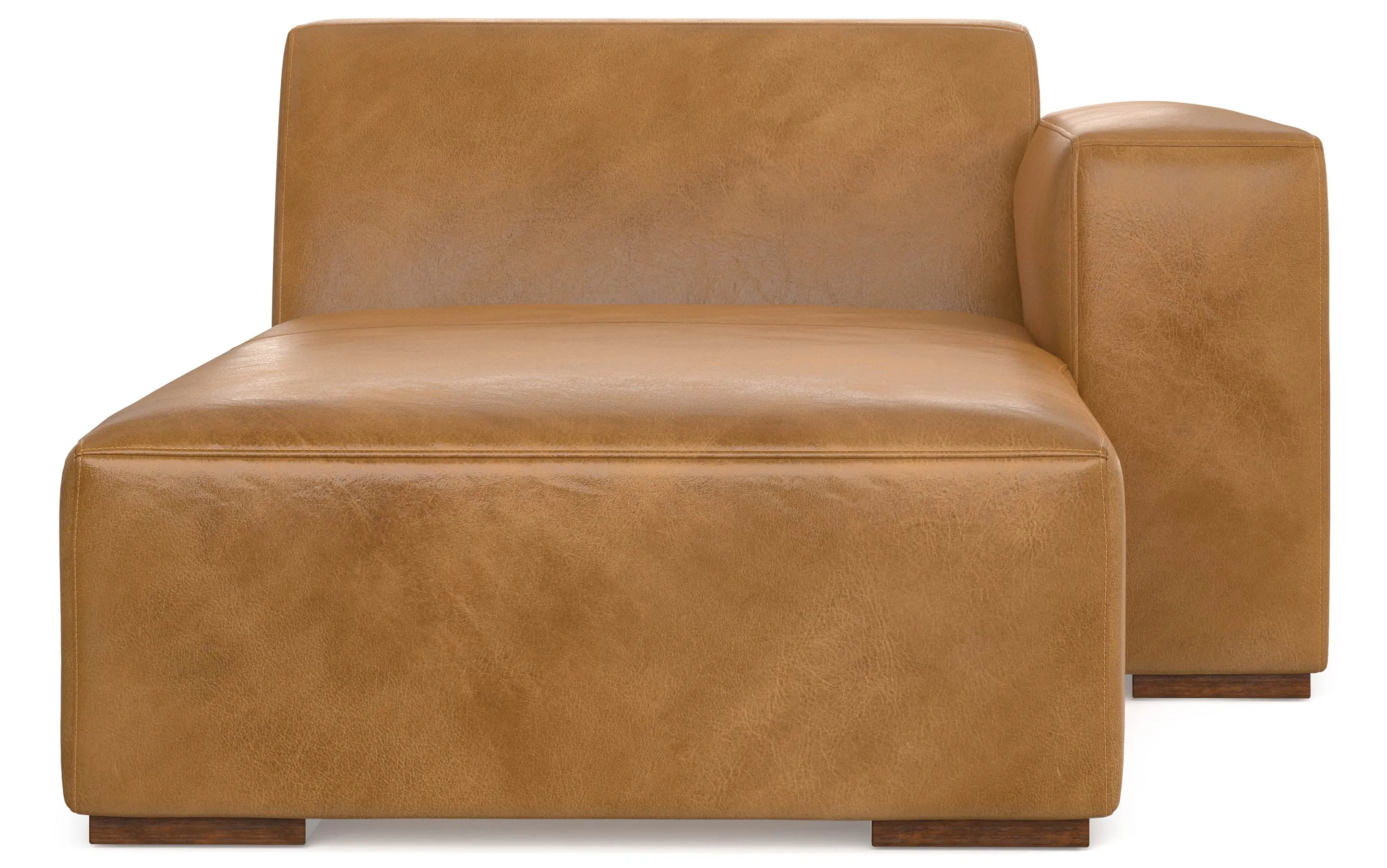 Rex Right Chaise Module in Genuine Leather