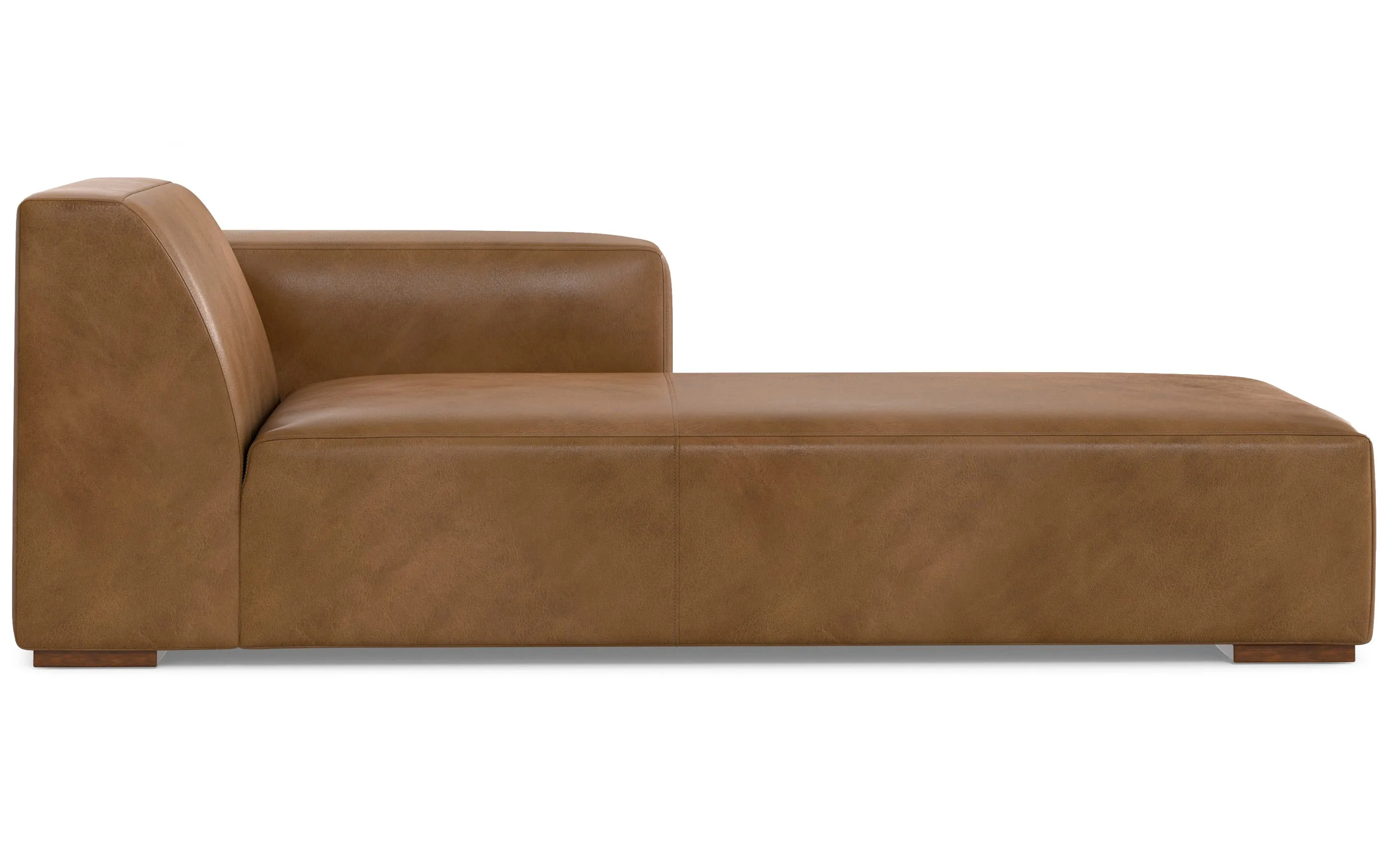 Rex Right Chaise Module in Genuine Leather