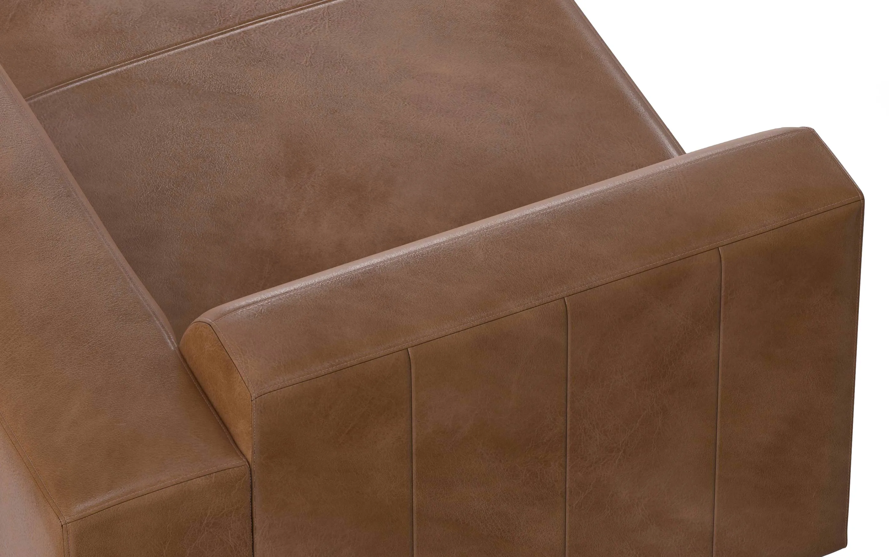 Rex Right Chaise Module in Genuine Leather