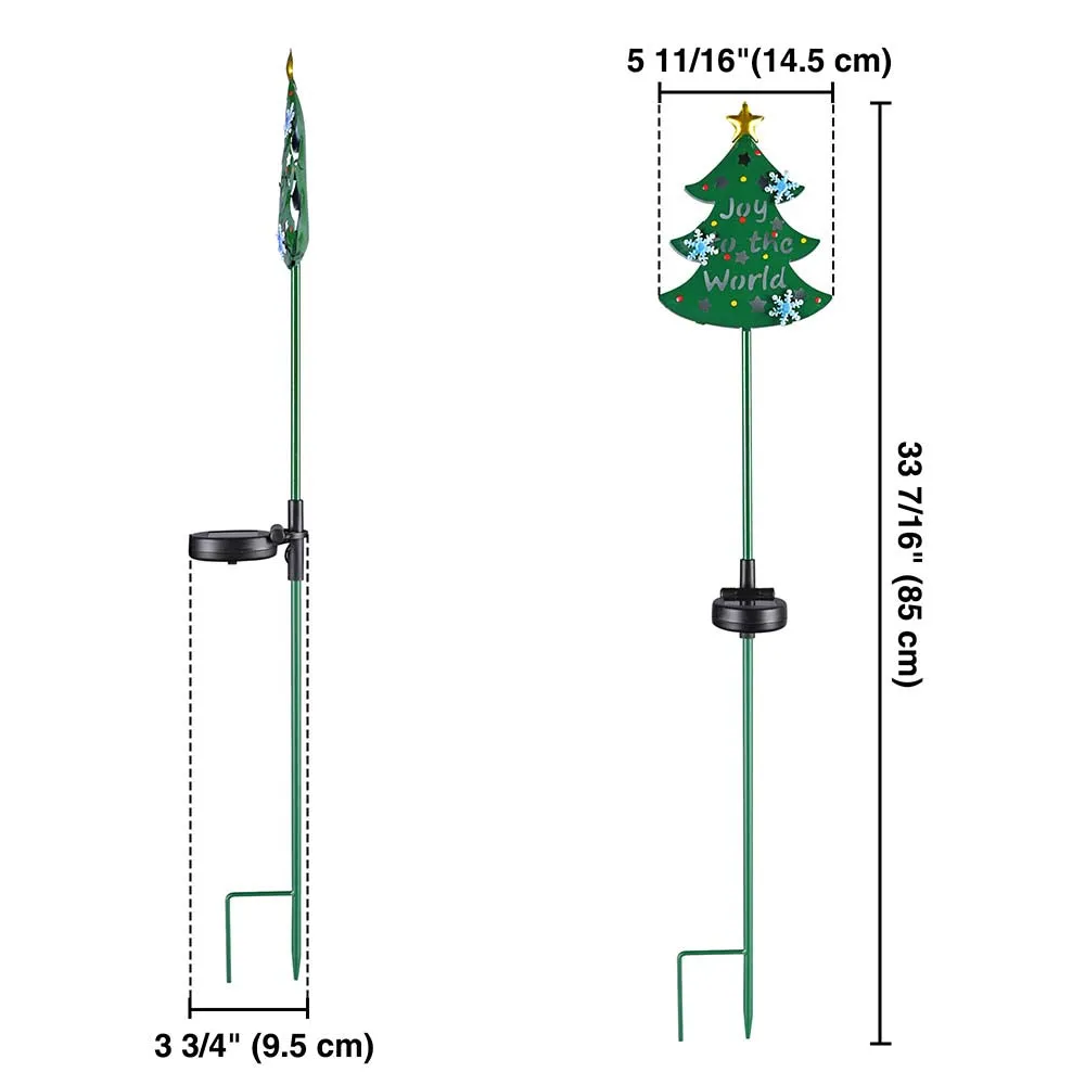 Solar Christmas Pathway Lights with Stake 2 Pack