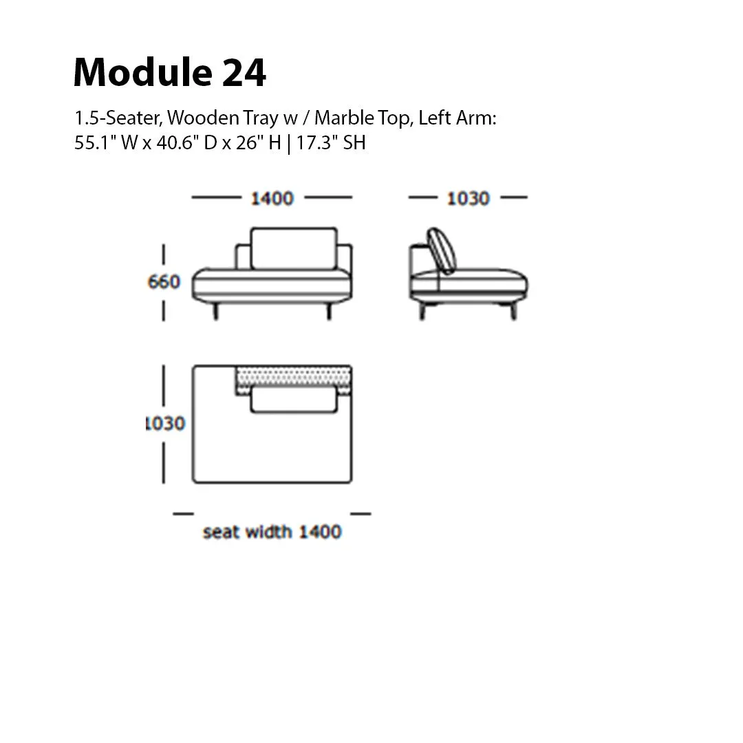 Surface Modular Sofa (Modules 22-25)