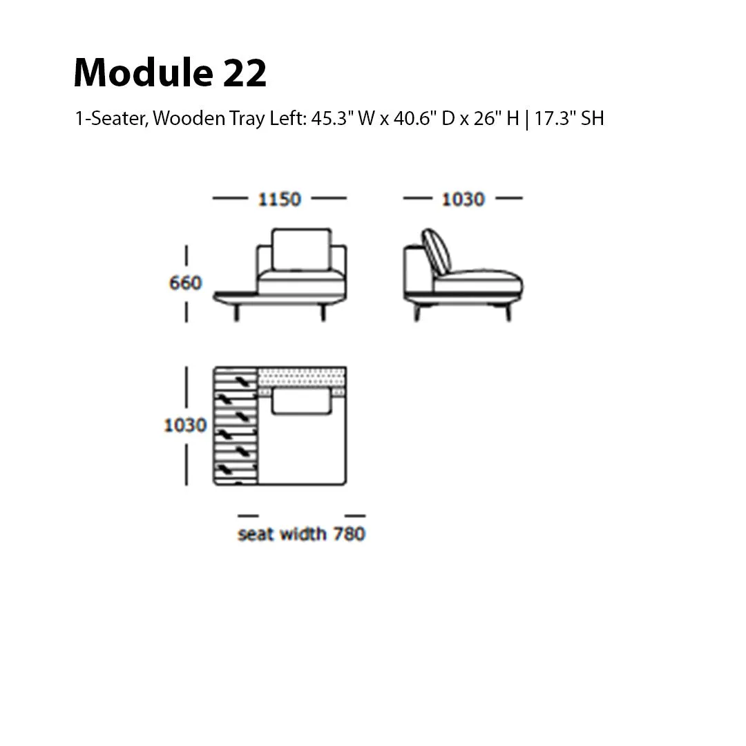 Surface Modular Sofa (Modules 22-25)