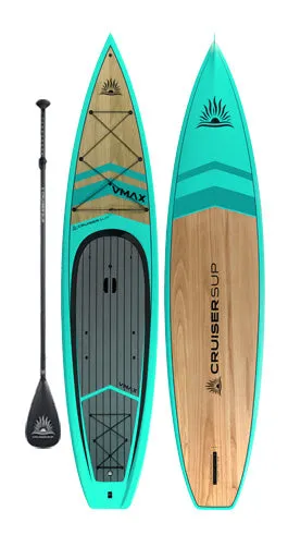 Two V-MAX LE 12'6" Touring Wood/Carbon Paddle Board Package By Cruiser SUP®