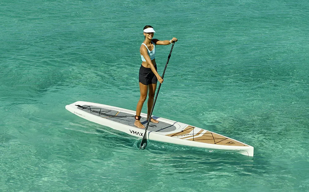 Two V-MAX LE 12'6" Touring Wood/Carbon Paddle Board Package By Cruiser SUP®