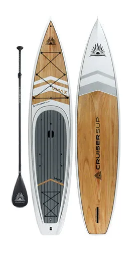 Two V-MAX LE 12'6" Touring Wood/Carbon Paddle Board Package By Cruiser SUP®