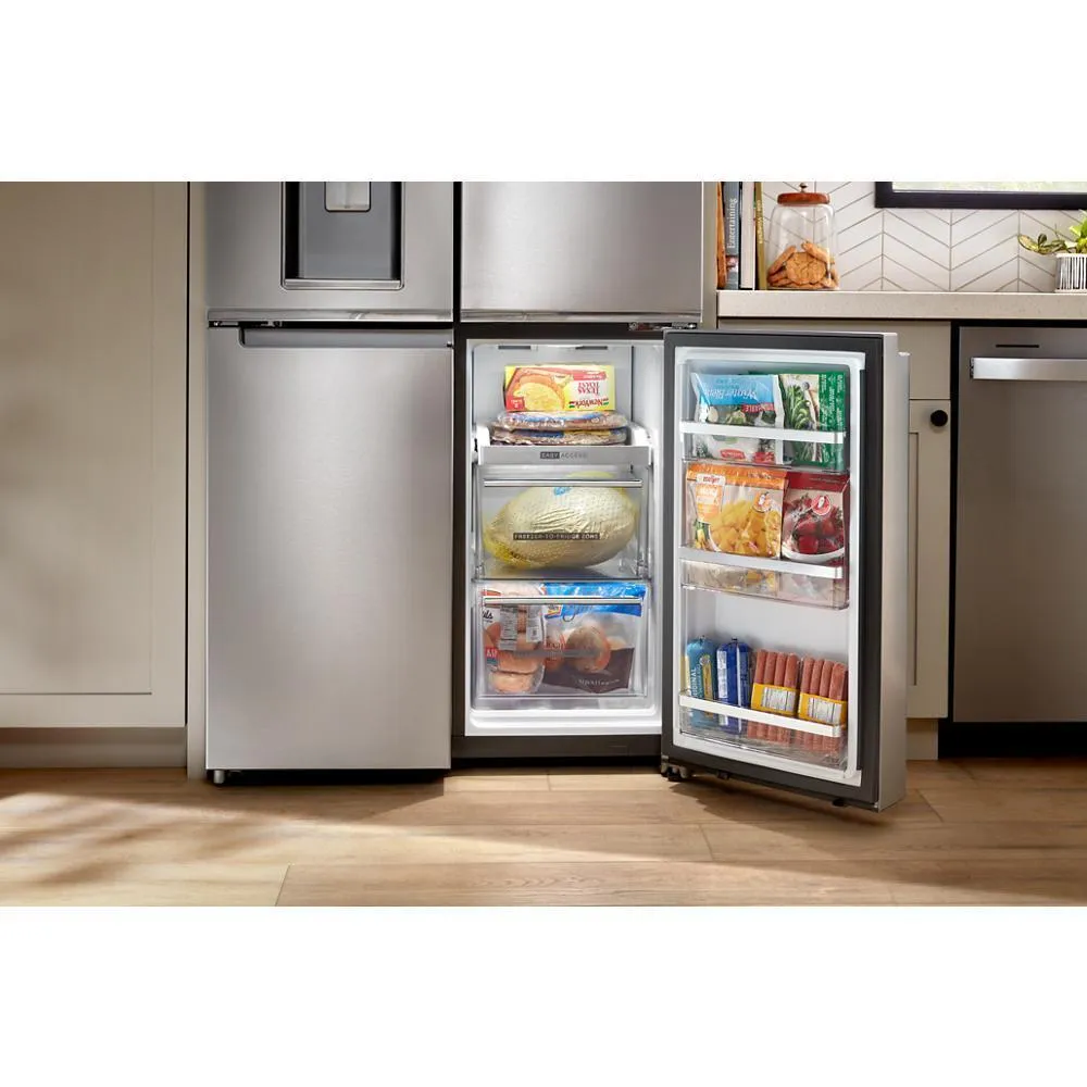 Whirlpool WRQC7836RZ 36-Inch Counter Depth 4 Door Refrigerator with Ice Maker in Door