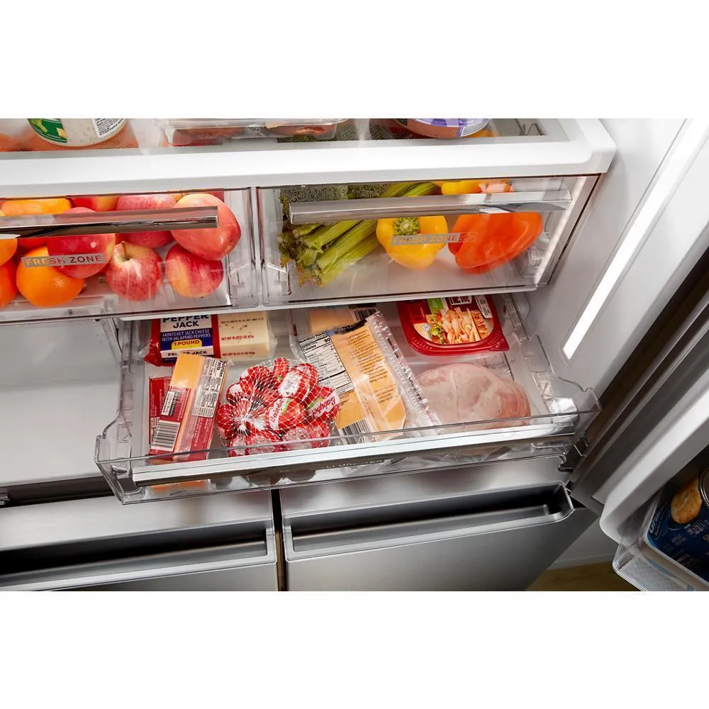 Whirlpool WRQC7836RZ 36-Inch Counter Depth 4 Door Refrigerator with Ice Maker in Door