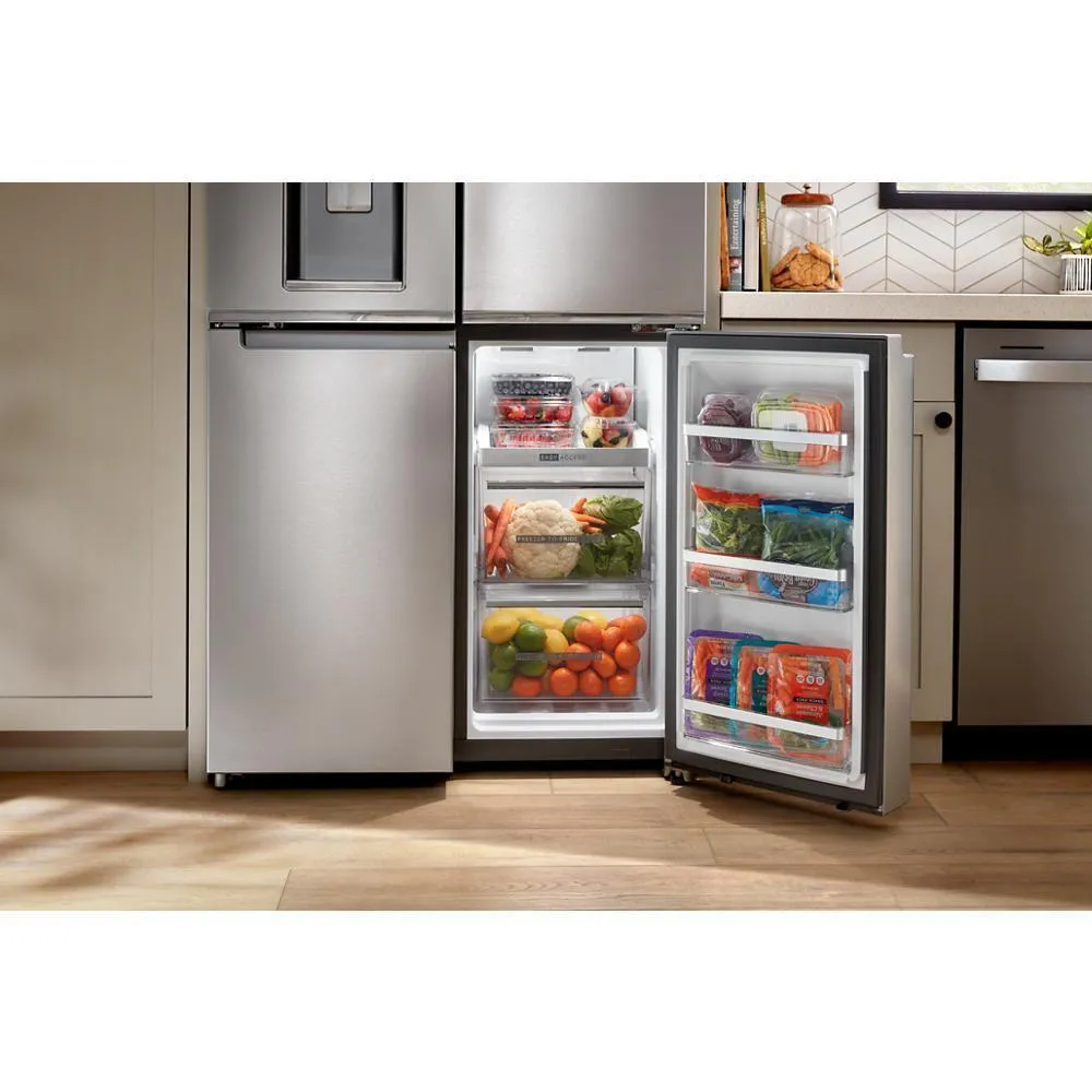 Whirlpool WRQC7836RZ 36-Inch Counter Depth 4 Door Refrigerator with Ice Maker in Door