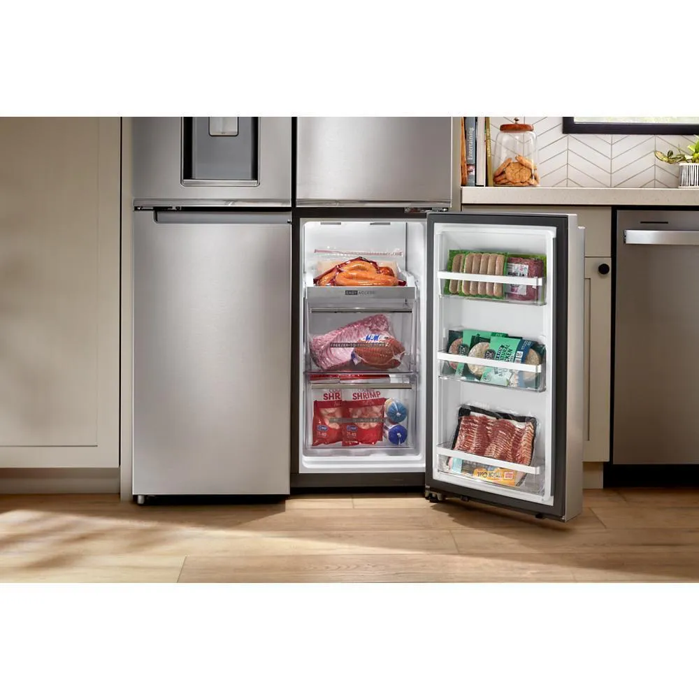 Whirlpool WRQC7836RZ 36-Inch Counter Depth 4 Door Refrigerator with Ice Maker in Door